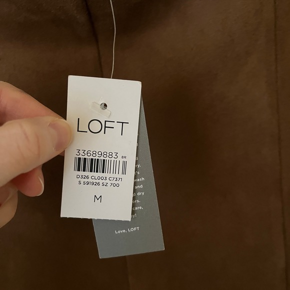 LOFT Brown Faux Suede Leggings Sz M - Picture 6 of 7